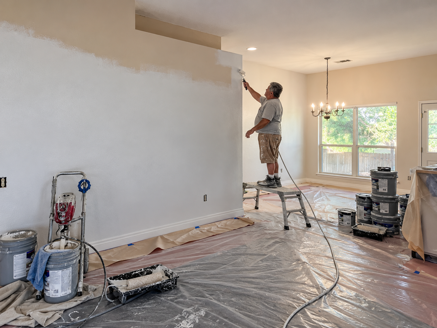 Robert working in a property interior